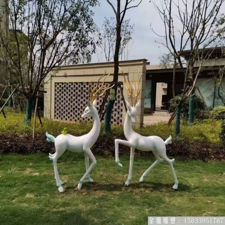 玻璃鋼仙鹿雕塑加工1
