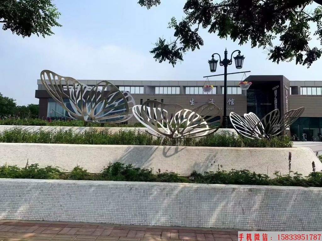不銹鋼蝴蝶雕塑鏤空工藝2